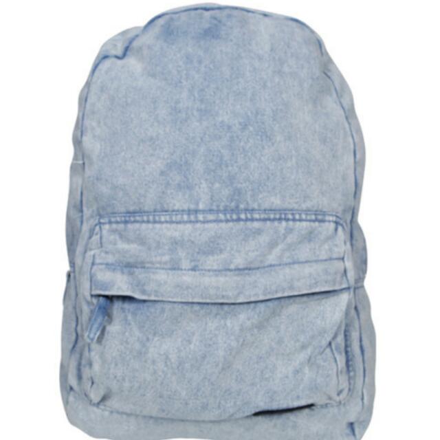 pending acid wash denim backpack Women s Fashion Bags Wallets Cross body Bags on Carousell