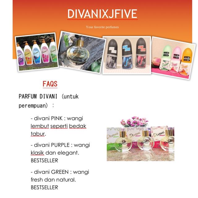 Divani Parfum Untuk Perempuan Kesehatan Kecantikan Parfum