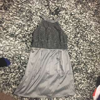 BNWT Grey/ silver Embellished Dress Size M