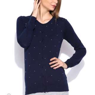 BNWT Navy Sweater Embellished XS /S