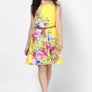BNWT Yellow Spring Dress Size S