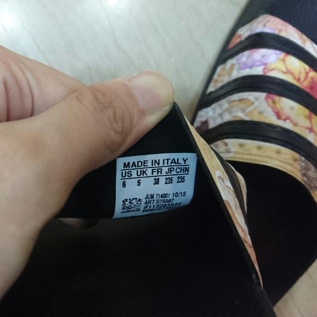 adidas floral sliders