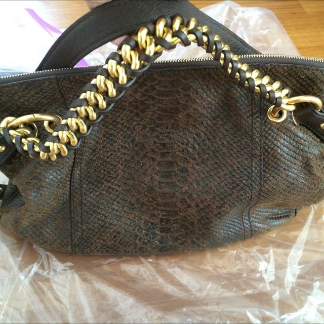 michael kors python tote 2016