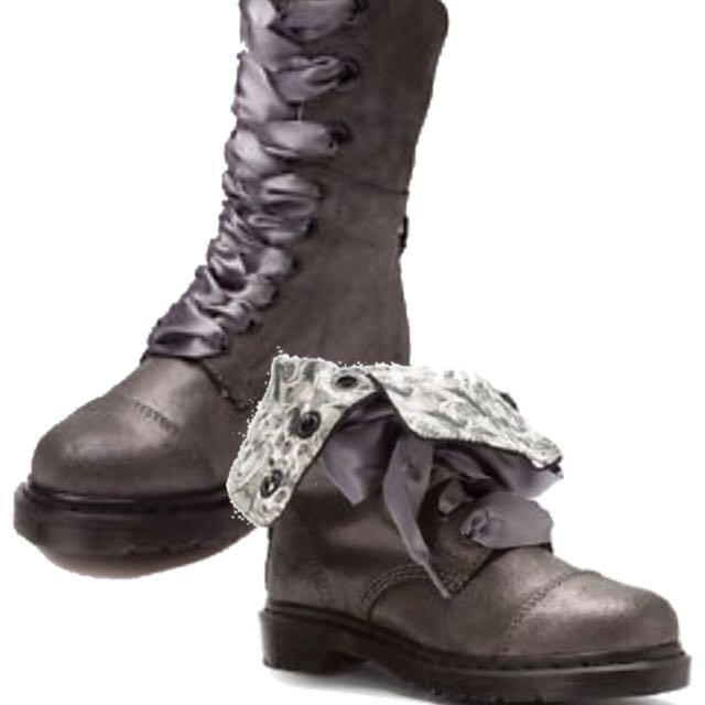 doc martens silver boots