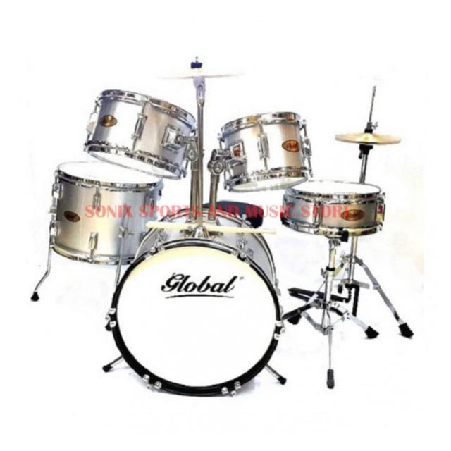 Global Junior Drum Set, Hobbies & Toys, Music & Media, Musical