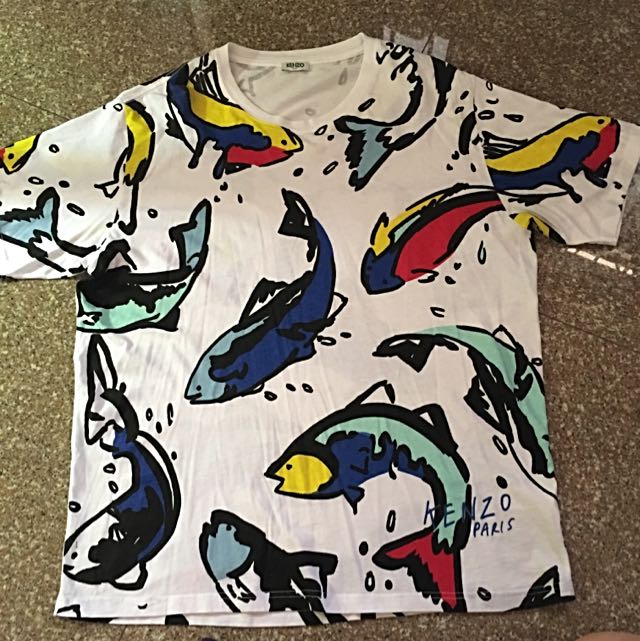 Kenzo top fish shirt