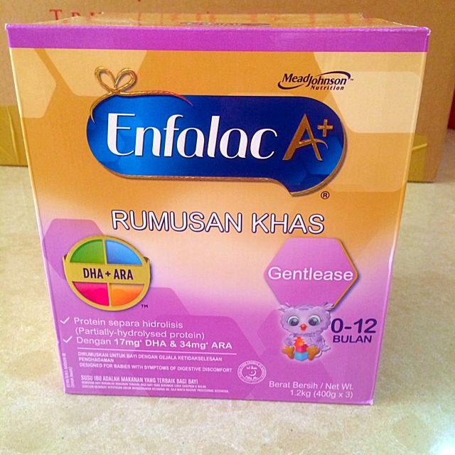 Bn Enfalac A Gentlease Formula Milk For Baby 0 12 Mths 400g X 3 Packs Come