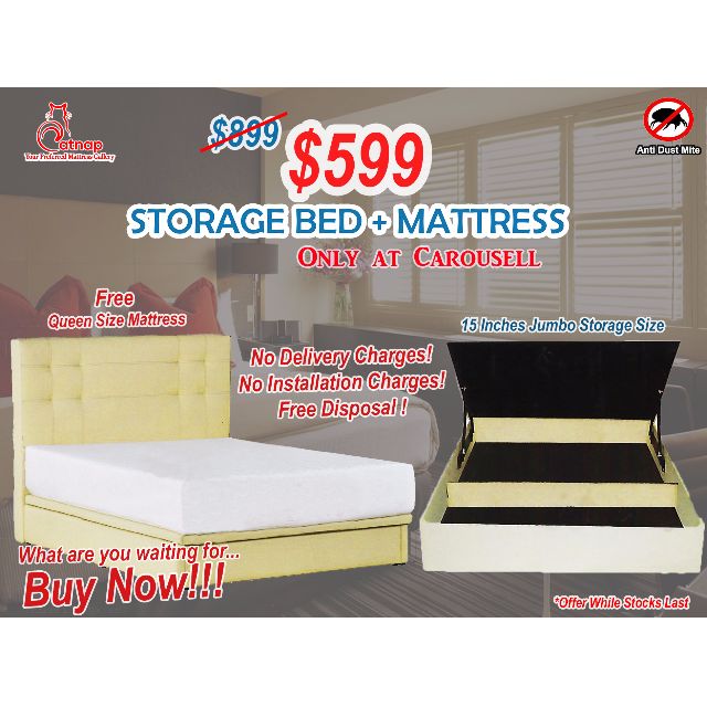 Storage bed frame on sale promotion
