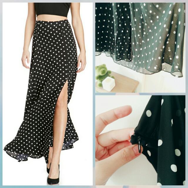 Polka dot maxi deals skirt forever 21