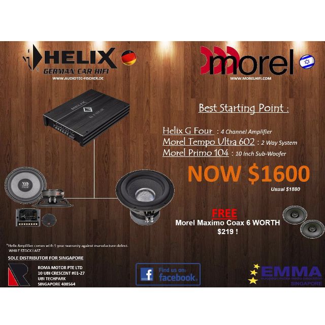 Morel Tempo Ultra 602 Component Speakers (With Amplifier & Subwoofer