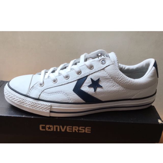 converse pro leather white navy