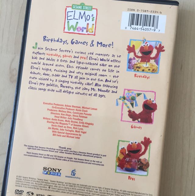Sesame Street Elmo's World DVDs The Street We Live On / Birthday