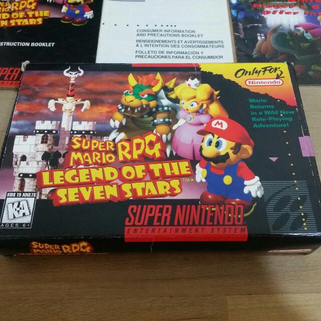 Super Mario RPG Legend of the Seven Stars (Super Nintendo, SNES) BOX ONLY