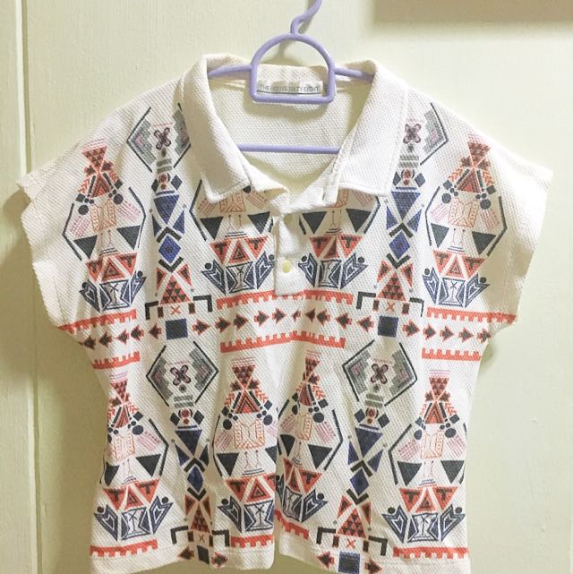 The House Sixty Eight Tribal Crop Top Women S Fashion Clothes On Carousell