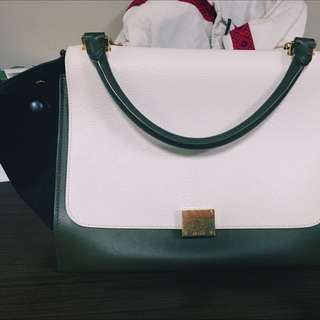 Celine Medium Trapeze Calfskin And Lambskin Lining