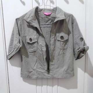 REPRICE Army Croptee Material As Parka (Atasan)