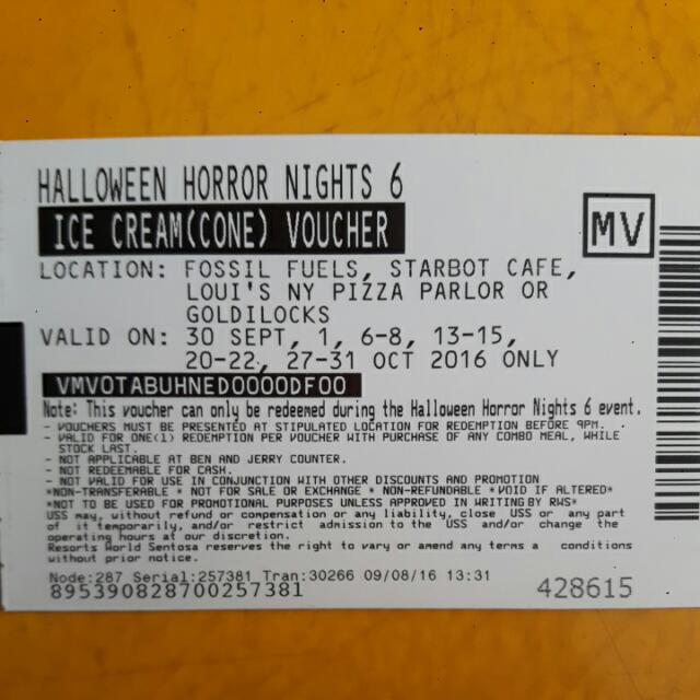 Halloween Horror Nights Ticket, Tickets & Vouchers, Event Tickets on