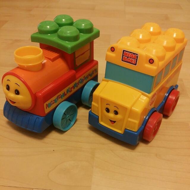 Mega Blocks Train And Bus Toy, Hobbies & Toys, Toys & Games on Carousell