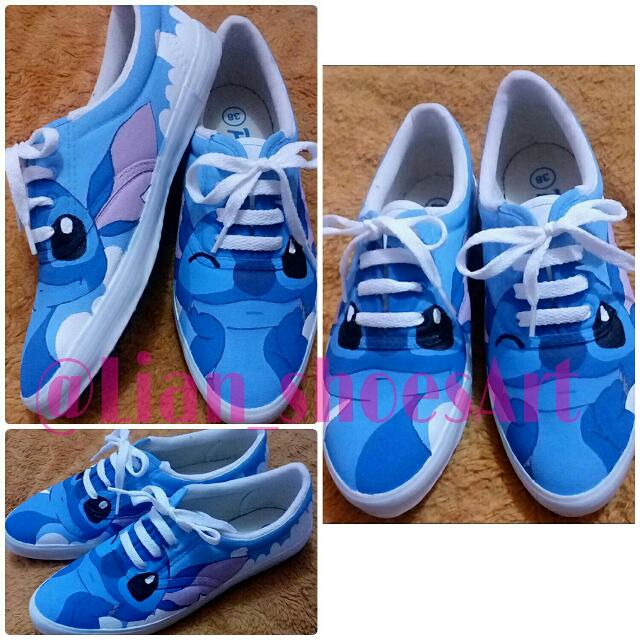 Sepatu Lukis Stitch Women S Fashion On Carousell