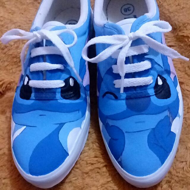 Sepatu Lukis Stitch Women S Fashion On Carousell