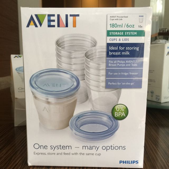 Philips Avent Storage System Cups & Lids, Babies & Kids, Nursing & Feeding, Breastfeeding