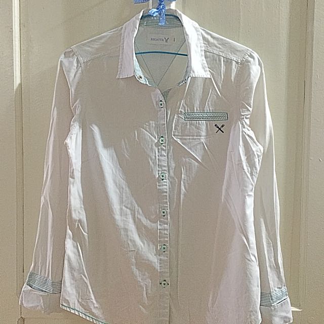 white long sleeve polo for ladies