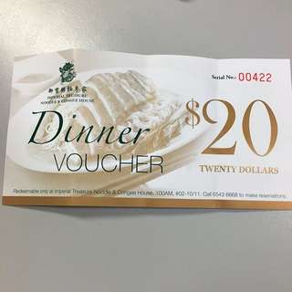 Imperial Treasure $20 Dinner Voucher