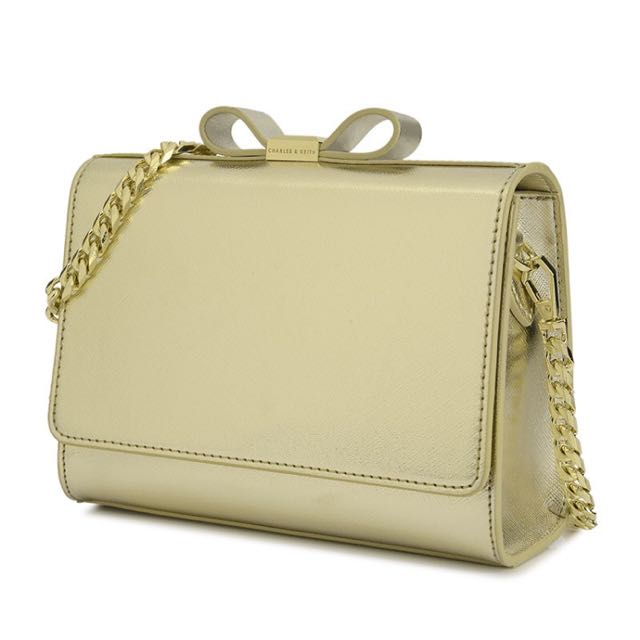 Charles and keith shop bow detail clutch