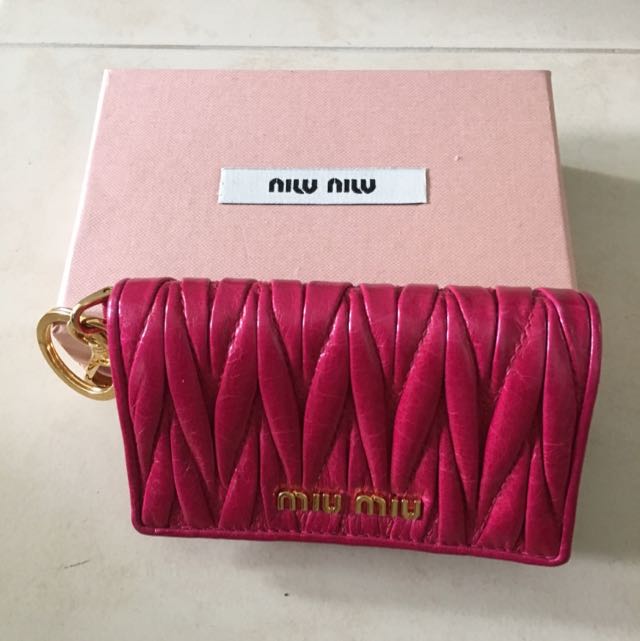 Miu Miu Card Holder, Luxury, Bags & Wallets on Carousell