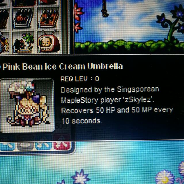 Pink Bean Ice Cream Umbrella, Video Gaming, Gaming Accessories, InGame Products on Carousell