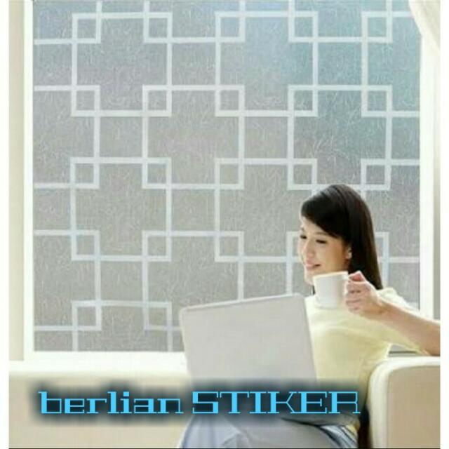 Stiker Kaca Sanblast Motif Minimalis B Home Furniture On Carousell
