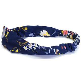 INSTOCK | Navy Floral Elastic Headband