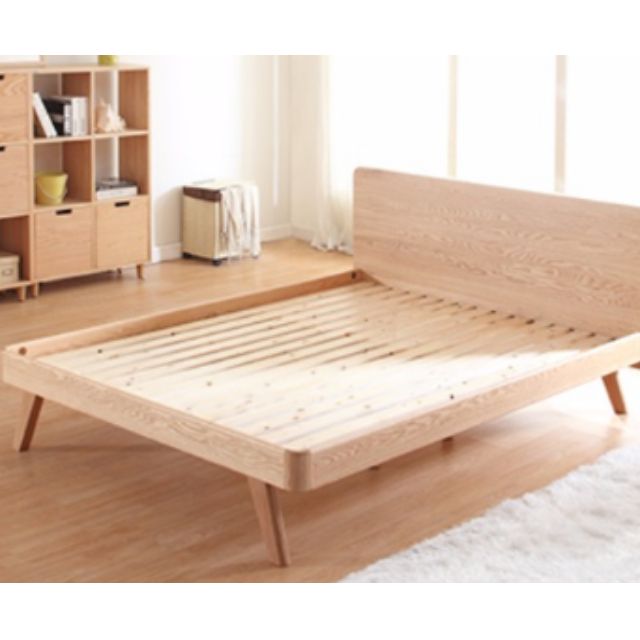 Minimalist Wooden Bed Frame, Furniture & Home Living, Furniture, Bed
