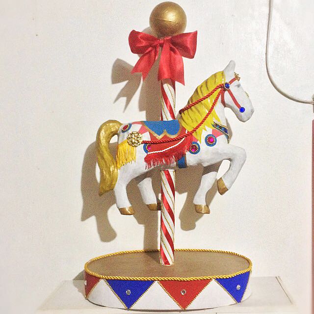 Carousel Horse Paper Mache, Hobbies & Toys, Stationary & Craft