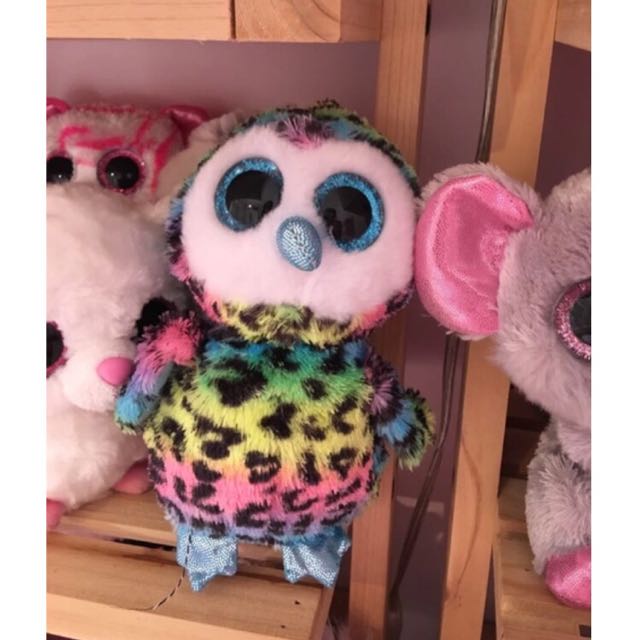 rainbow owl beanie boo