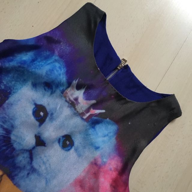 Pending Galaxy Cat Tank Top Women S Fashion Clothes On