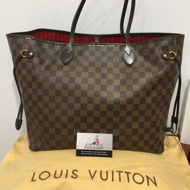 Preowned.100% Authentic Louis Damier Ebene👜, Luxury Carousell