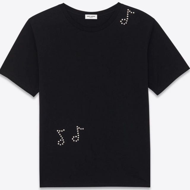 Saint laurent music note t shirt 2025