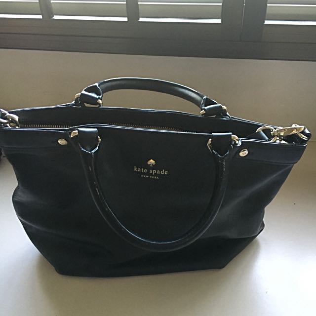 kate spade black leather bag