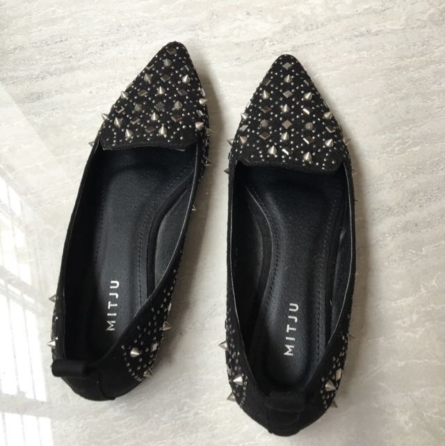 black spiky shoes
