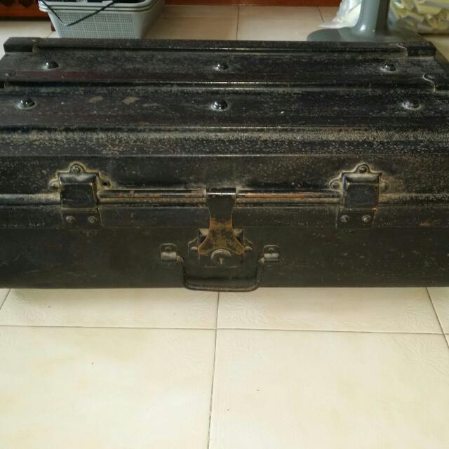 old metal suitcase
