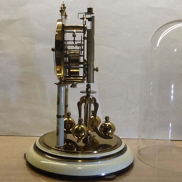 Vintage Koma 400 Day Clock W/glass Dome. H9", Hobbies & Toys