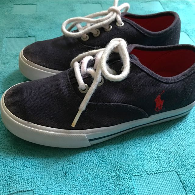 Authentic Polo Ralph Lauren Canvas Shoes From Japan Harajuku - Reduced To  Clear, Babies & Kids, Babies & Kids Fashion on Carousell