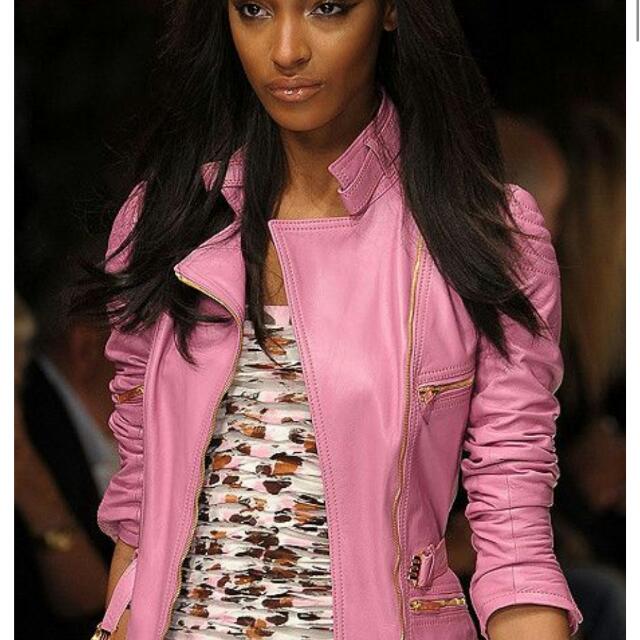 Pink pu jacket clearance