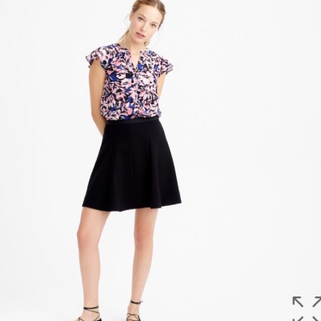 J.Crew Circle Mini Skirt In Crinkle Crepe