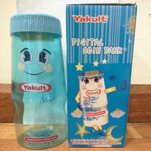 Digital Coin Bank Blue Yakult, Babies & Kids, Baby Nursery & Kids