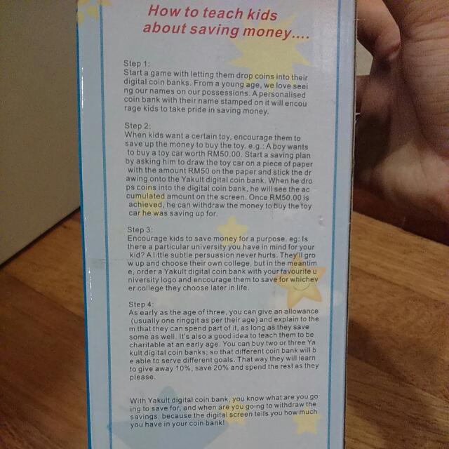 Digital Coin Bank Blue Yakult, Babies & Kids, Baby Nursery & Kids