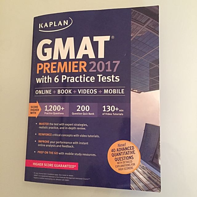 Kaplan Gmat Premier 2017 Books Stationery Textbooks On Carousell