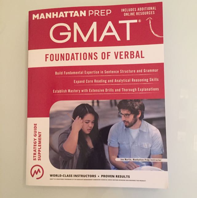 Manhattan Gmat Foundation Of Verbal 6th Edition Books