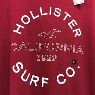 Holister海鷗HCO T恤 酒紅色 M號